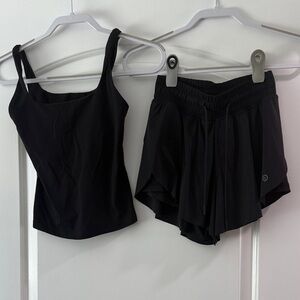 Gilly Hicks Black Shorts and flex tank set. So comfy and cute!